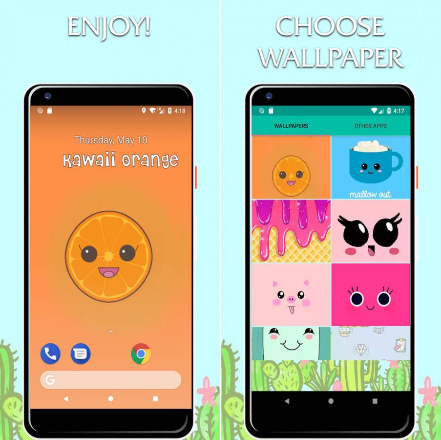 Скриншот Cute wallpapers Kawaii на андроид