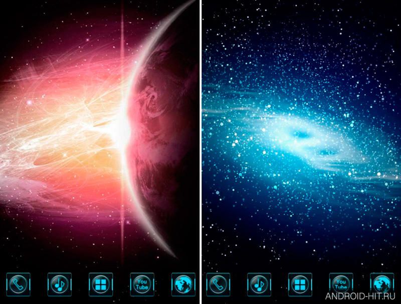 Скриншот Galaxy Atom theme на андроид