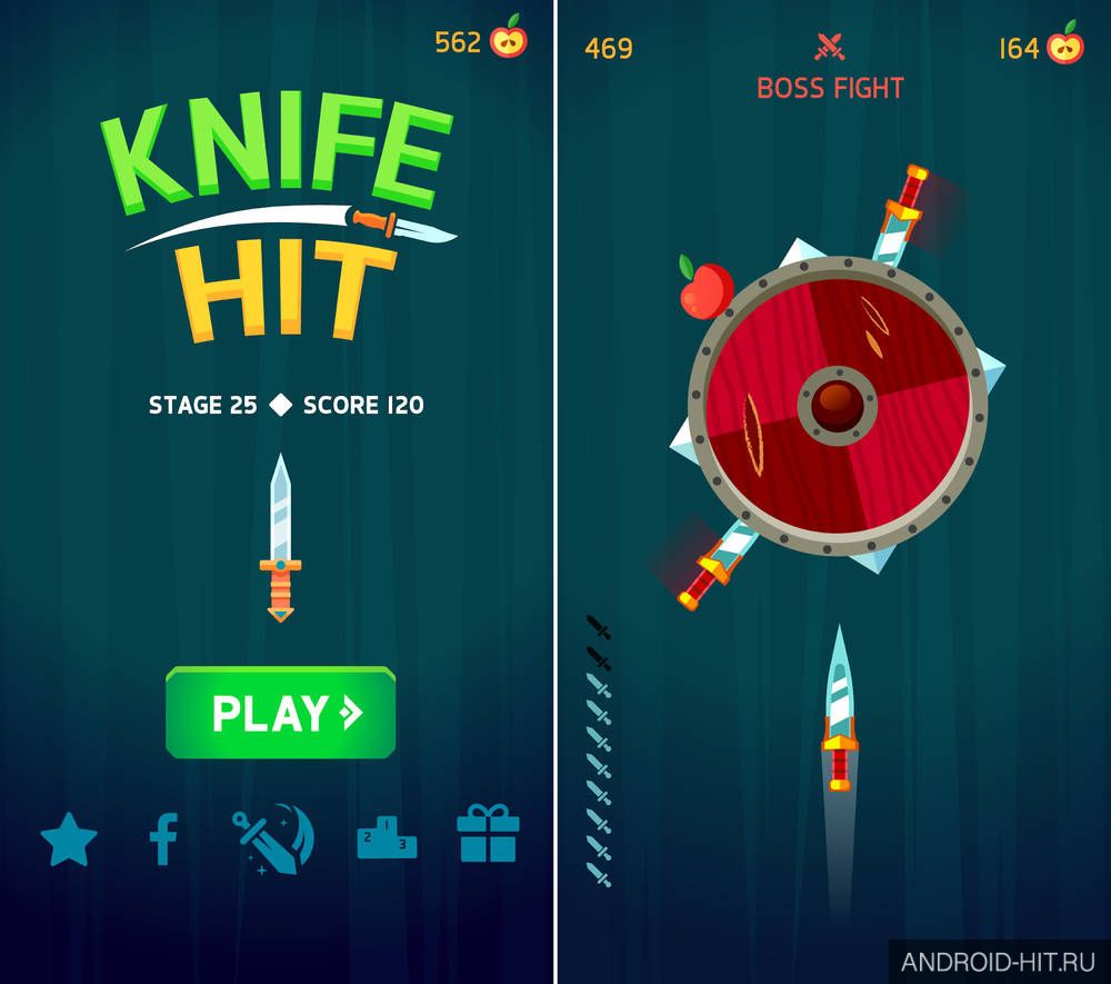 Скриншот Knife Hit на андроид