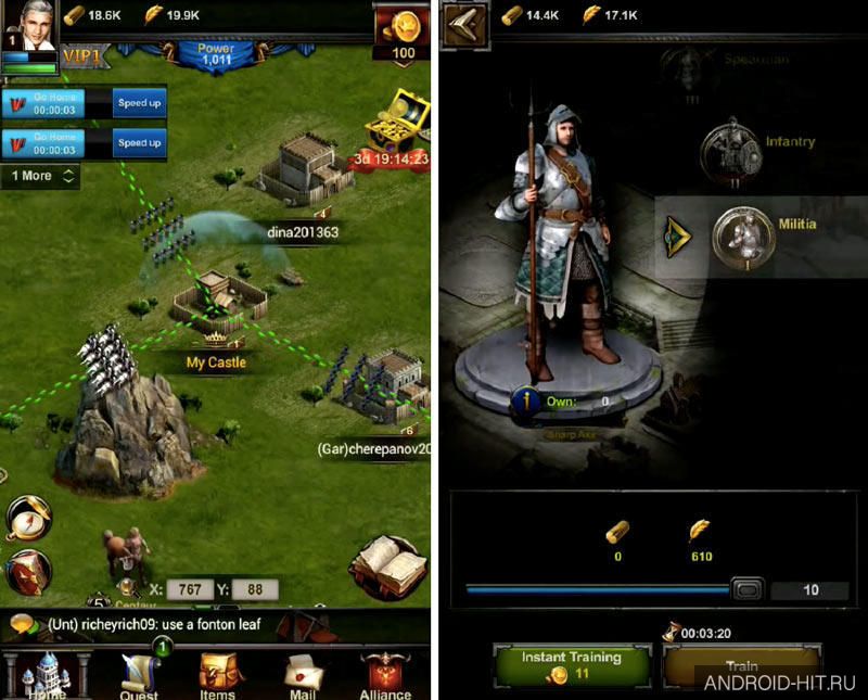 Скриншот Clash of Kings на андроид Скриншот Clash of Kings на андроид