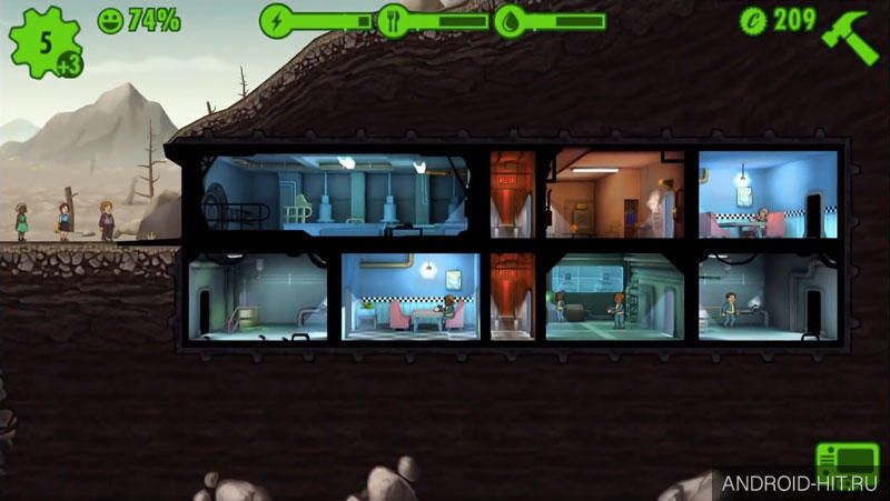 Скриншот Fallout Shelter на андроид Скриншот Fallout Shelter на андроид