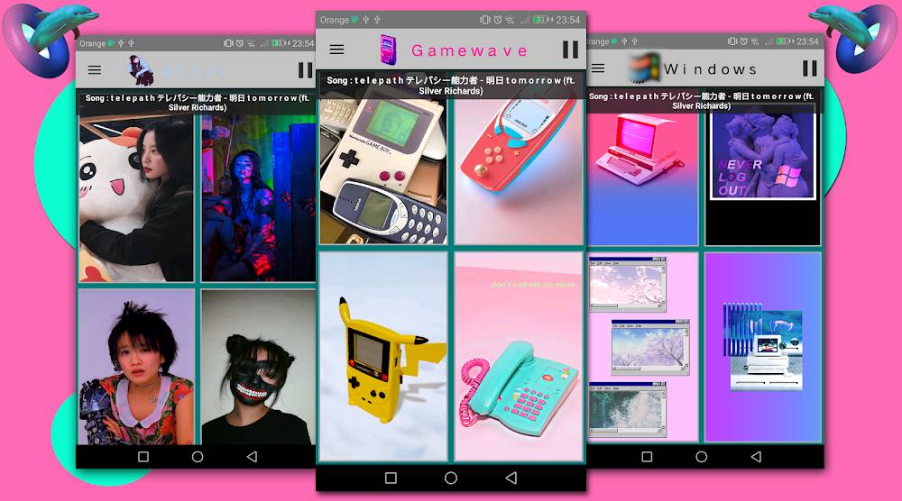 Скриншот Vaporwave Wallpapers  на андроид