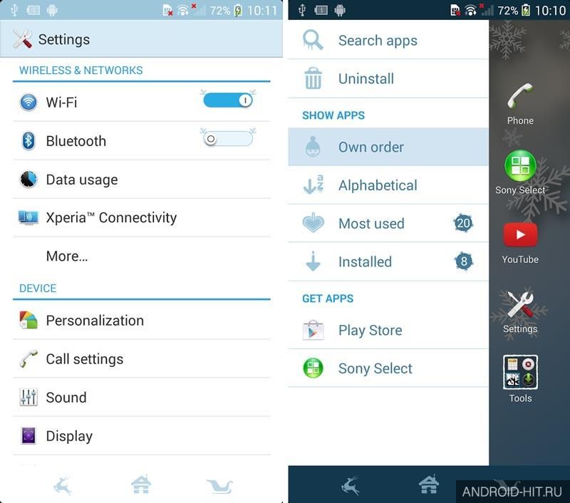Скриншот Xperia Winter Snow на андроид