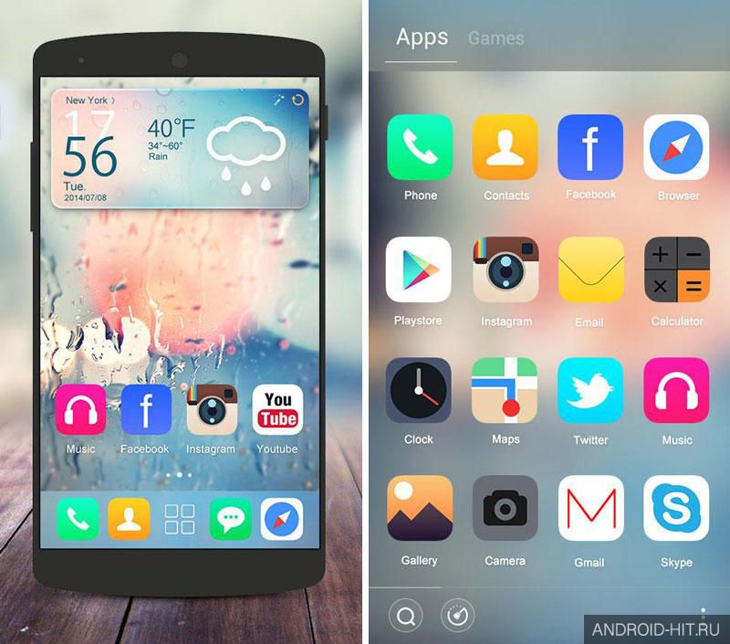 Скриншот Glass GO Launcher EX Theme на андроид