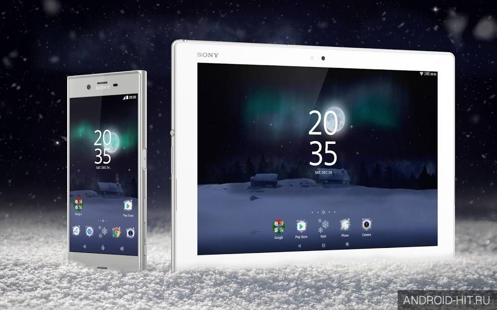 Скриншот XPERIA Magical Winter Theme на андроид