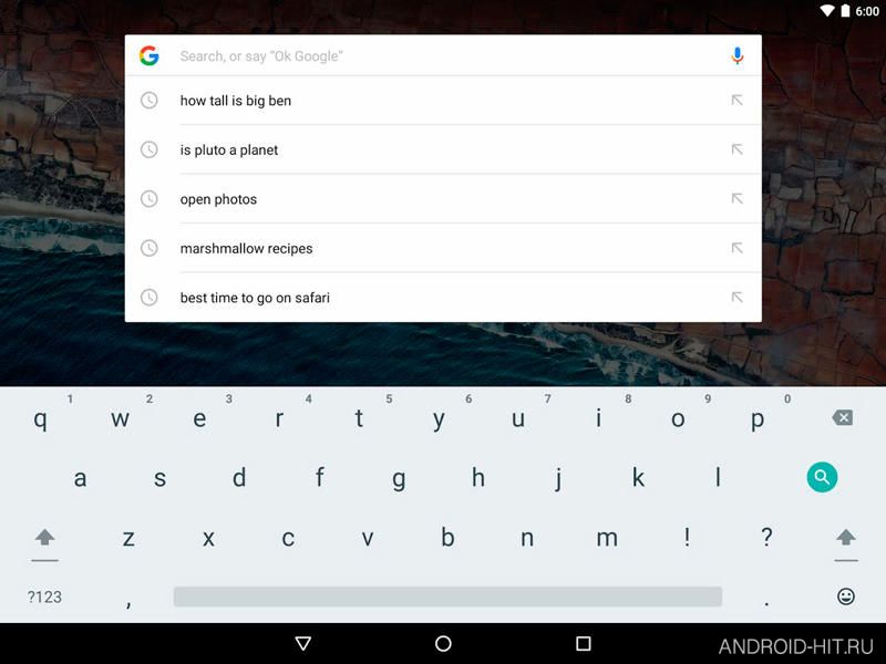 Скриншот Google Старт на андроид