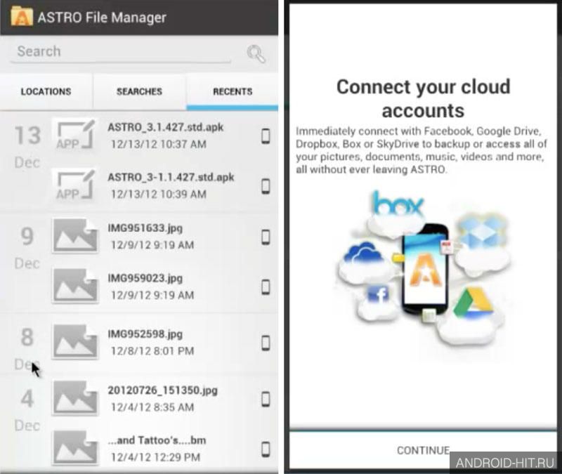 Скриншот ASTRO File Manager на андроид