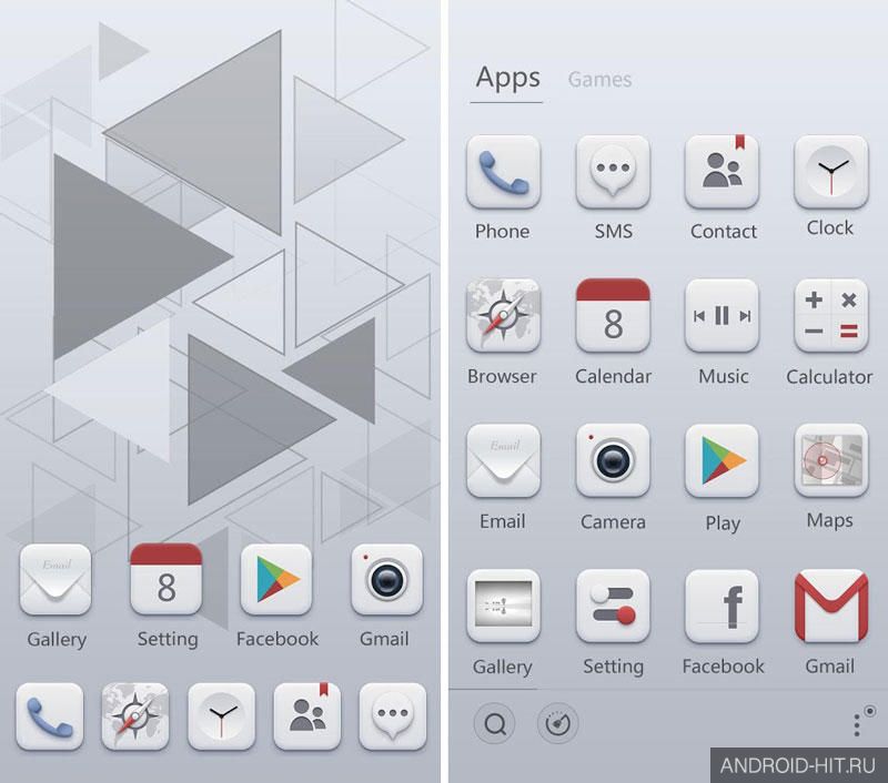 Скриншот Pale GO Launcher Theme на андроид