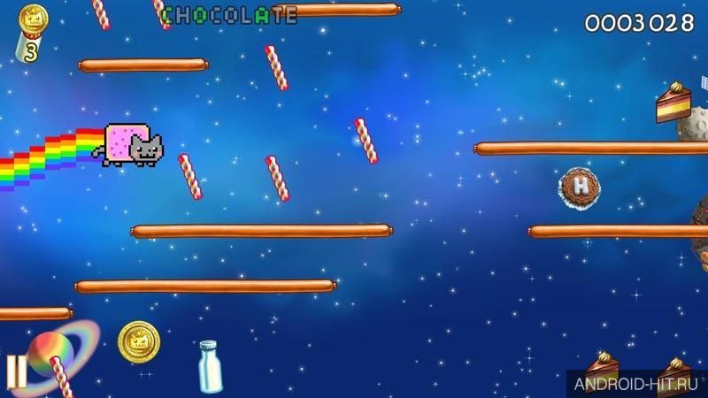 Скриншот Nyan Cat: Lost In Space на андроид Скриншот Nyan Cat: Lost In Space на андроид