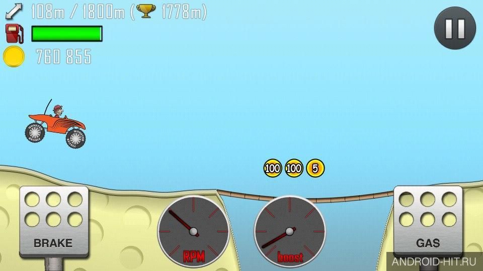 Скриншот Hill Climb Racing на андроид Скриншот Hill Climb Racing на андроид