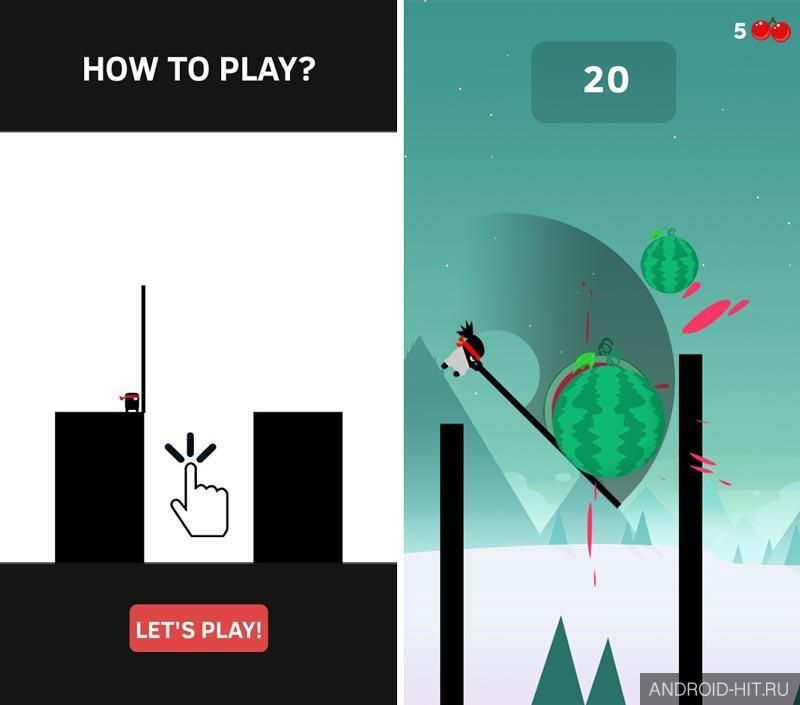 Скриншот Stick Hero на андроид Скриншот Stick Hero на андроид